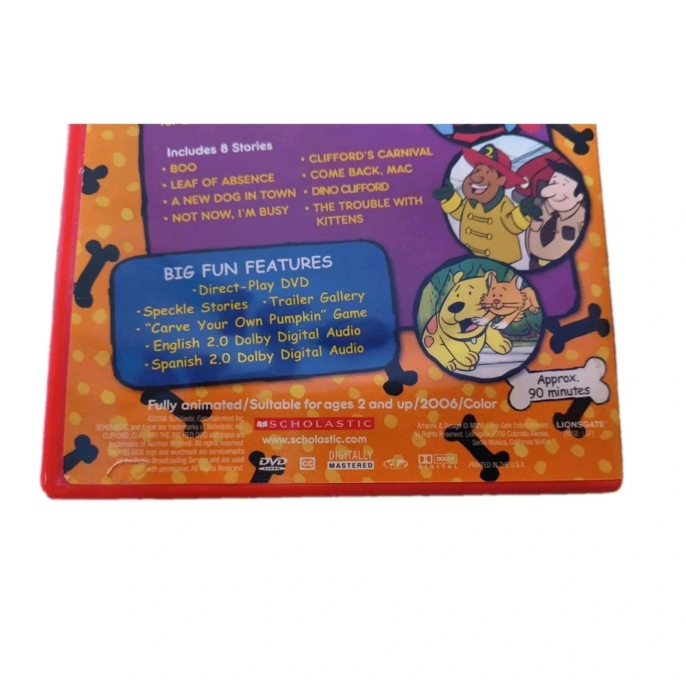 2 2003/2006 Clifford THE BIG RED DOG VHS Clifford's Big Halloween/Playtime With